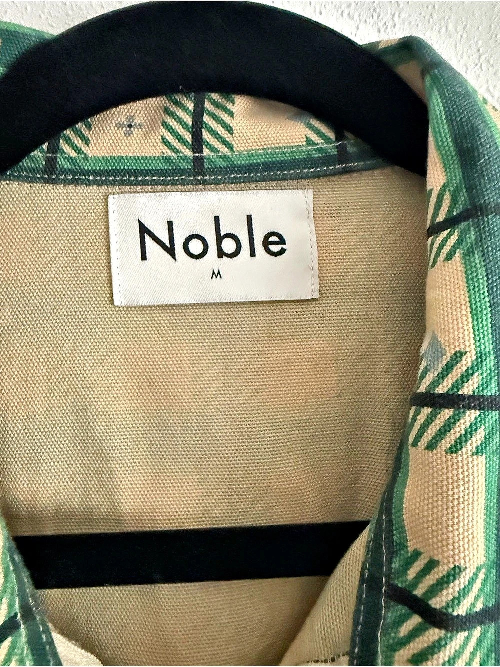 Noble Utility Dress Plaid Mini Dress Green & Tan Medium - Picture 4 of 5